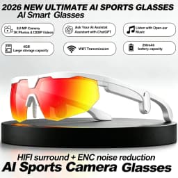 Outdoor Sports Sunglasses 2026 New Smart Cycling Glasses BT Call AI Translation AI Conversation 32MP HD Photo 8MP HD Camera