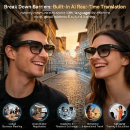 2026New 800W Pixel 4K HD Camera Smart Glasses AI Translation ChatGPT Music Play Voice Dual Microphone BT Call Sunglass Men Woman