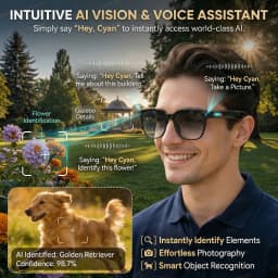 2026New 800W Pixel 4K HD Camera Smart Glasses AI Translation ChatGPT Music Play Voice Dual Microphone BT Call Sunglass Men Woman