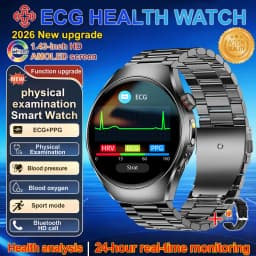2026 New ECG Smart Watch Body Analysis Blood Oxygen Uric Acid Fatigue Detection Micro-Physical Examination Sapphire Smartwatches