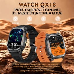 New Ciberer QX18 GPS Smart Watch Ultra-large 2.01''Display Built-in GPS Compass & Altimeter Health & Fitness Tracking Smartwatch