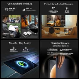 Teclast T65 Android 16 Tablet 13.4" 120Hz Display T7280 8-Core 26GB RAM(6GB+20GB Expansion) 128GB ROM 4G LTE GPS 8000mAh Type-C