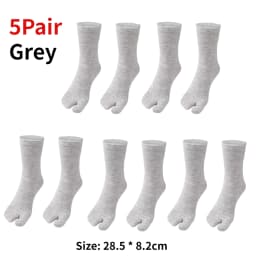 1-5Pair Japanese Style Two Finger Socks Unisex Clog Socks Polyester Toe Separation Socks Kimono Flip Flop Sandal Split Toe Sock