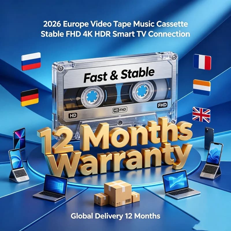 TVXXXX6313 Video Tape Music Cassette Stable FHD 4K HDR Smart TV Connection Global Delivery Netherlands France Germany Poland UK