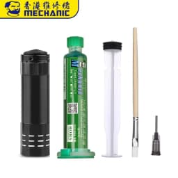 MECHANIC PCB Green UV Photosensitive Mask Inks Set Curable Solder BGA Green Oil Circuit Board Soldering Paste Flux Oil