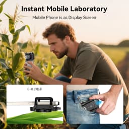 APEXEL Nano Zoom 300X Microscope Lens Mobile Phone Camera Lens Kit Mini Macro Lenses with LED Light for Almost All Smartphones