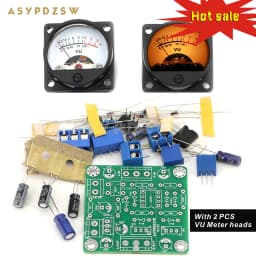 ASYPDZSW VU358 VU Level LM358 Audio Meter Driver DIY Kit/Finished Board +2 PCS With Warm LED Meter Head Adjustable Sensitivity