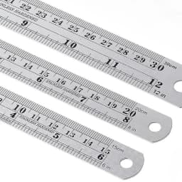 STONEGO Stainless Steel Ruler, 6, 8, 12, 16, 20 Inch Metal Rulers, With High Precision Graduation Line Double-Sided Scale