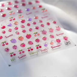Line Flower Powder Blusher Love Heart High Quality Jelly Series Adhesive Nail Sticker Nail Art Decoration Decals Design T-2830