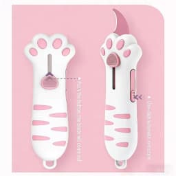 Retractable Cute Cat Paw Multi-Function Utility Knife, Portable and Safe Unboxing Tool, Office and Home Paper Cutting Gadget 