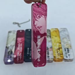 Anime Death Note Cosplay Yagami Light MisaMisa Keychain Acrylic Key Chain Backpack Decoration Keyring Halloween Props