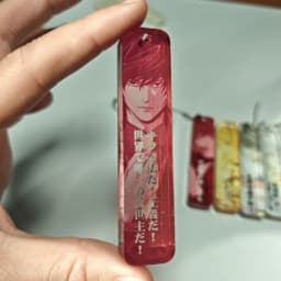 Anime Death Note Cosplay Yagami Light MisaMisa Keychain Acrylic Key Chain Backpack Decoration Keyring Halloween Props
