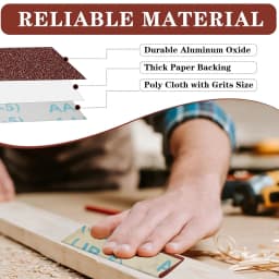 1inch Emery Cloth Rolls, Continuous Sandpaper (2m / 5m) Suitable for Wood Sanding, Metal Polishing, Car Detailing