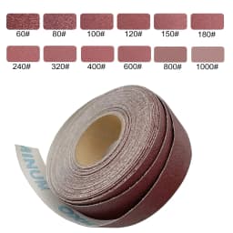 1inch Emery Cloth Rolls, Continuous Sandpaper (2m / 5m) Suitable for Wood Sanding, Metal Polishing, Car Detailing