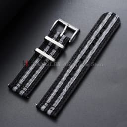 20mm 22mm Ribbed Nylon Strap for Omega for Seiko for Tudor Woven Canvas Fabric Watch Band Military Sport Quick Release Bracelets