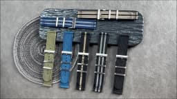 20mm 22mm Ribbed Nylon Strap for Omega for Seiko for Tudor Woven Canvas Fabric Watch Band Military Sport Quick Release Bracelets