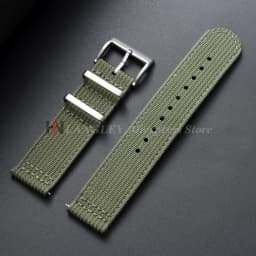 20mm 22mm Ribbed Nylon Strap for Omega for Seiko for Tudor Woven Canvas Fabric Watch Band Military Sport Quick Release Bracelets
