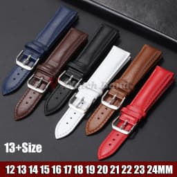 12 13 14 15 16 17 18 19 20 21 22 23 24mm Watch Strap for DW for Omega for Rolex Men Women Wrist Bracelet Soft Leather Watchband