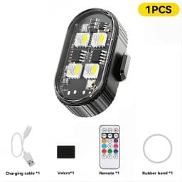 RGB Led Car Strobe Lights Motorcycle LED Flash Position Wireless Light Aircraft Airplane Helicopter Warning Lights Accessories