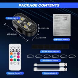 RGB Led Car Strobe Lights Motorcycle LED Flash Position Wireless Light Aircraft Airplane Helicopter Warning Lights Accessories