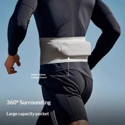 Unisex Running Waist Bag Elastic Sports Belt Pouch, Professional Marathon Waist Pack Anti-slip Mobile Phone Pocket for Outdoor