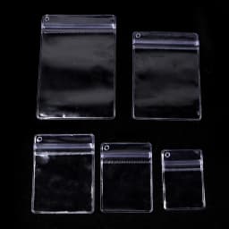 10Pcs Multi Size PVC Clear Jewelry Storage Bags Self Seal Bags Reusable for Bracelets Necklaces Rings Packaging Jewelry Display