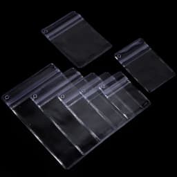 10Pcs Multi Size PVC Clear Jewelry Storage Bags Self Seal Bags Reusable for Bracelets Necklaces Rings Packaging Jewelry Display