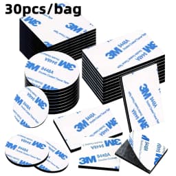 Black 30Pcs Double Sided Tape, Heavy-duty Self-adhesive Tape Pads Wall Tape Suitable for Home, Office, Car, Outdoor Use