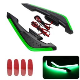 Motorcycle Front Side Spoiler Wing LED Light Kit Aerodynamic Wing Light 12V Universal Spoiler Lamp Modification Motorcycle Decor