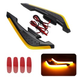 Motorcycle Front Side Spoiler Wing LED Light Kit Aerodynamic Wing Light 12V Universal Spoiler Lamp Modification Motorcycle Decor