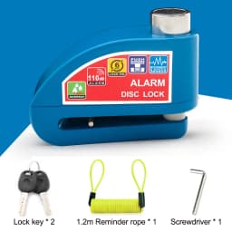 Motorcycle Bicycle Alarm Lock 110dB Wheel Disc Brake Waterproof Anti-Theft Aluminum Alloy Safety Brake Lock Scooter Moto Lock