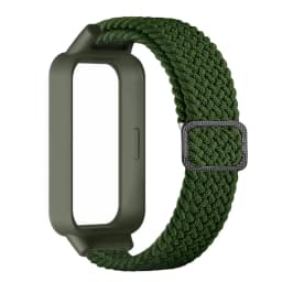 Braided solo loop Strap+Case for Redmi band 3 2 accessories Nylon Sport Adjustable bracelet correa for Xiaomi Miband 9 8 Active