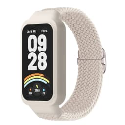 Braided solo loop Strap+Case for Redmi band 3 2 accessories Nylon Sport Adjustable bracelet correa for Xiaomi Miband 9 8 Active