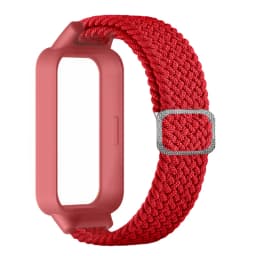 Braided solo loop Strap+Case for Redmi band 3 2 accessories Nylon Sport Adjustable bracelet correa for Xiaomi Miband 9 8 Active