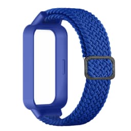 Braided solo loop Strap+Case for Redmi band 3 2 accessories Nylon Sport Adjustable bracelet correa for Xiaomi Miband 9 8 Active