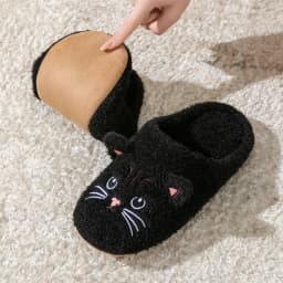 Women's House Slippers, Cute Cartoon Plush Non-Slip Indoor Bedroom Floor Shoes, Warm & Cozy Home Footwear for Winter&Autumn