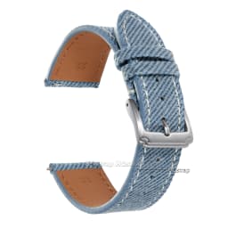 Quick Release Vintage Denim Pattern Watch Band 18mm 20mm 22mm Stitching Cowhide Strap for Seiko Canvas Sport Wrist Bracelet