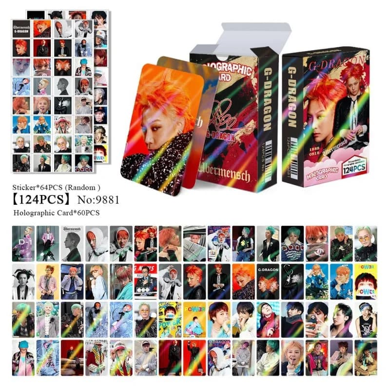 124Laser cardBIGBANGG-Dragon Flash Card StarKPOPPeripheralLOMOMini truck