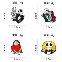 HOT 5pcsAnime Cartoon Badge Halloween New Christmas Horror Night Badge Personalized Creative Brooch Bag Clothing Decoration Gift