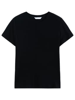 FSLE 2026 Summer Women's Soft Skin-Friendly Short Sleeve U-Neck & Round Neck Structured Shoulder Tee