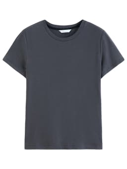 FSLE 2026 Summer Women's Soft Skin-Friendly Short Sleeve U-Neck & Round Neck Structured Shoulder Tee