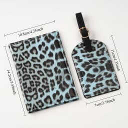 Leopard Print Passport Protective Cover Travel Passport Holder Wallet Gift PU Leather Card Case Cover Unisex Storage Bag
