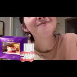 Comfort Silicone Dentures, Unisex Upper/Lower Teeth, DIY Temporary Fix for Confident Smile in Minutes