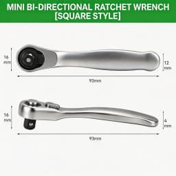 Mini Ratchet Wrench 1/4 Drive 72 Teeth Alloy Steel Socket Bit Holder for DIY Home Auto Motorcycle Bicycle Repair Hand Tools