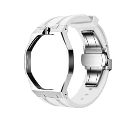 Swatch Watch Modification with Stainless Steel Case, Rubber Strap, Stainless Steel Strap, and Watch Accessories.