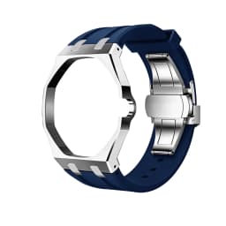 Swatch Watch Modification with Stainless Steel Case, Rubber Strap, Stainless Steel Strap, and Watch Accessories.