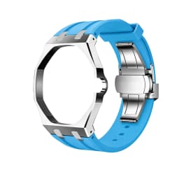 Swatch Watch Modification with Stainless Steel Case, Rubber Strap, Stainless Steel Strap, and Watch Accessories.