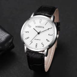 3PCS Fashio Arabic Dial Men Business Watches Set Casual Leather Strap Quartz Wristwatches Relogio Masculino(Without Box)