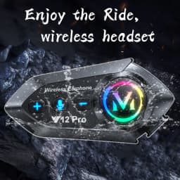 Y12Pro Motorcycle Helmet Intercom Bluetooth Headset Multi-scene Mixing Music Sharing Waterproof Interphone 500M Intercomunicador