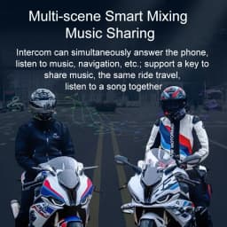 Y12Pro Motorcycle Helmet Intercom Bluetooth Headset Multi-scene Mixing Music Sharing Waterproof Interphone 500M Intercomunicador